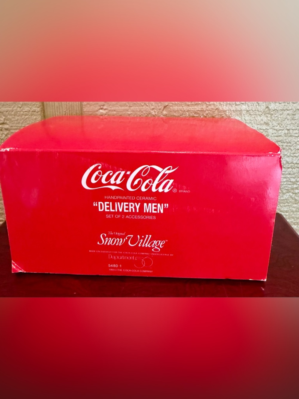 Department 56 Coca-Cola Snow Village “Delivery Men” Set #5480-1 – New in Box